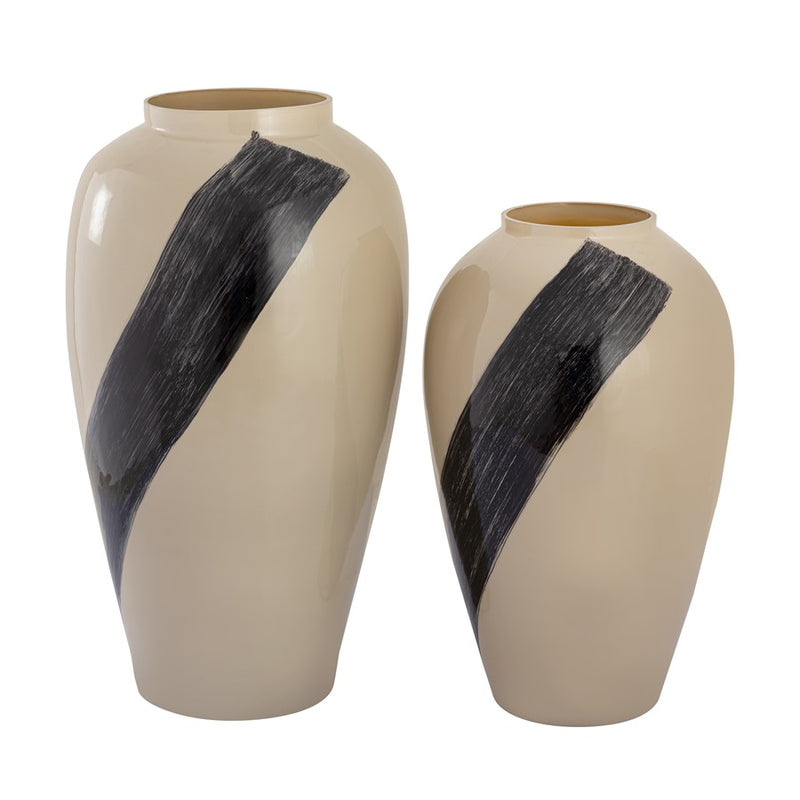 Atlas Lighting Brushstroke Large Vase, Cream