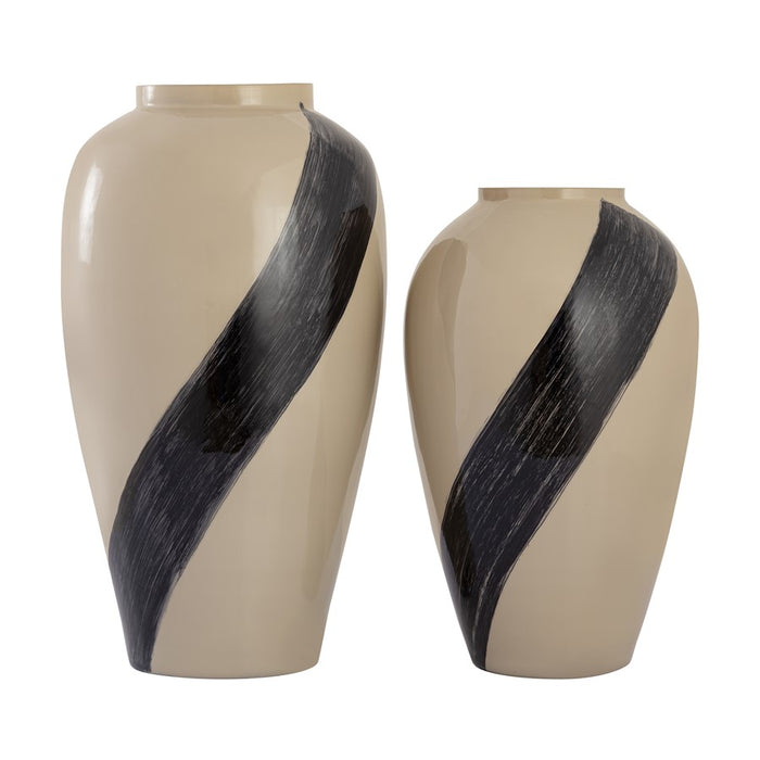 Atlas Lighting Brushstroke Large Vase, Cream