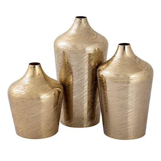 Atlas Lighting Caliza Large Vase, Champagne Gold