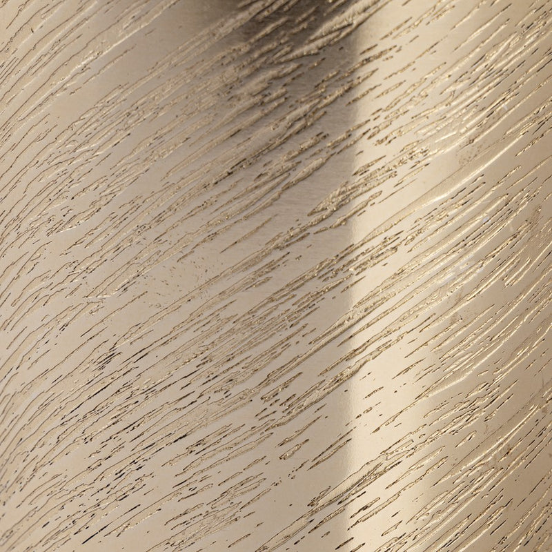 Atlas Lighting Caliza 10in Champagne Gold Metal Vase | Transitional Etched Bottle Shape | Console & Coffee Table Decor | Model AC11146-03