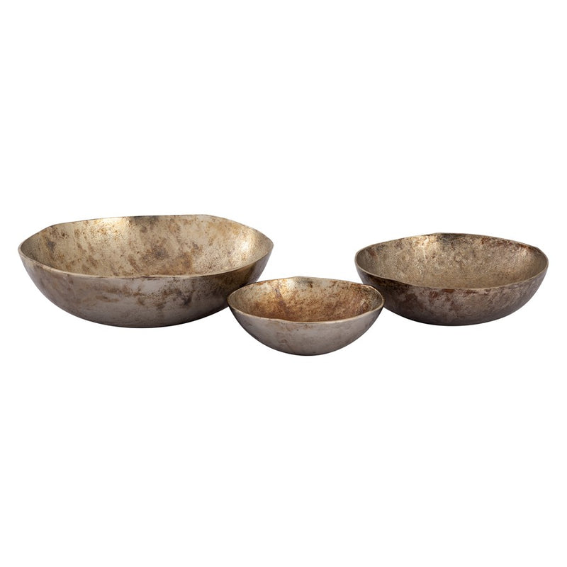 Atlas Lighting Carling Bowl, Set of 3, Oxidized Nickel
