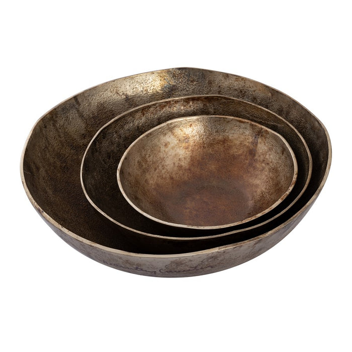 Atlas Lighting Carling Bowl, Set of 3, Oxidized Nickel
