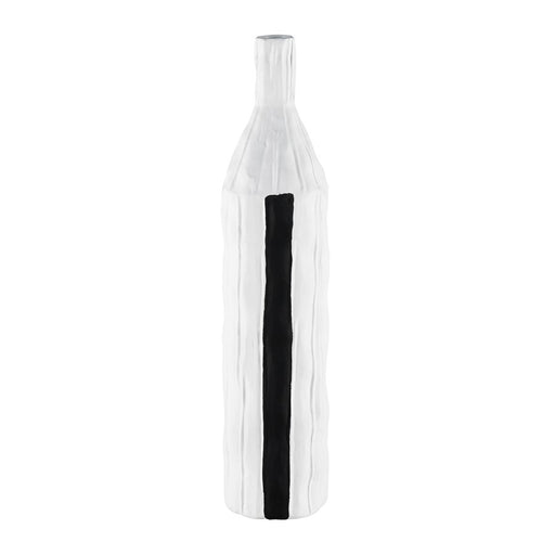 Atlas Lighting Carter Vase, Striped Black/White