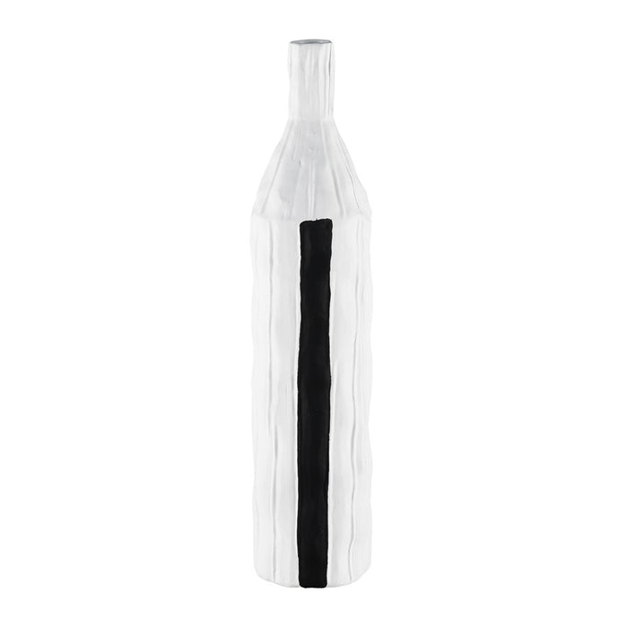 Atlas Lighting Carter Vase, Striped Black/White