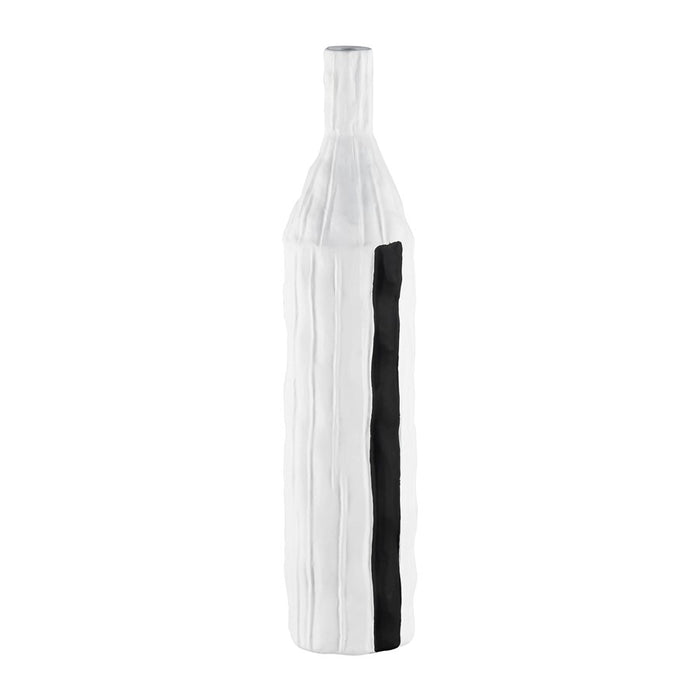 Atlas Lighting Carter Vase, Striped Black/White