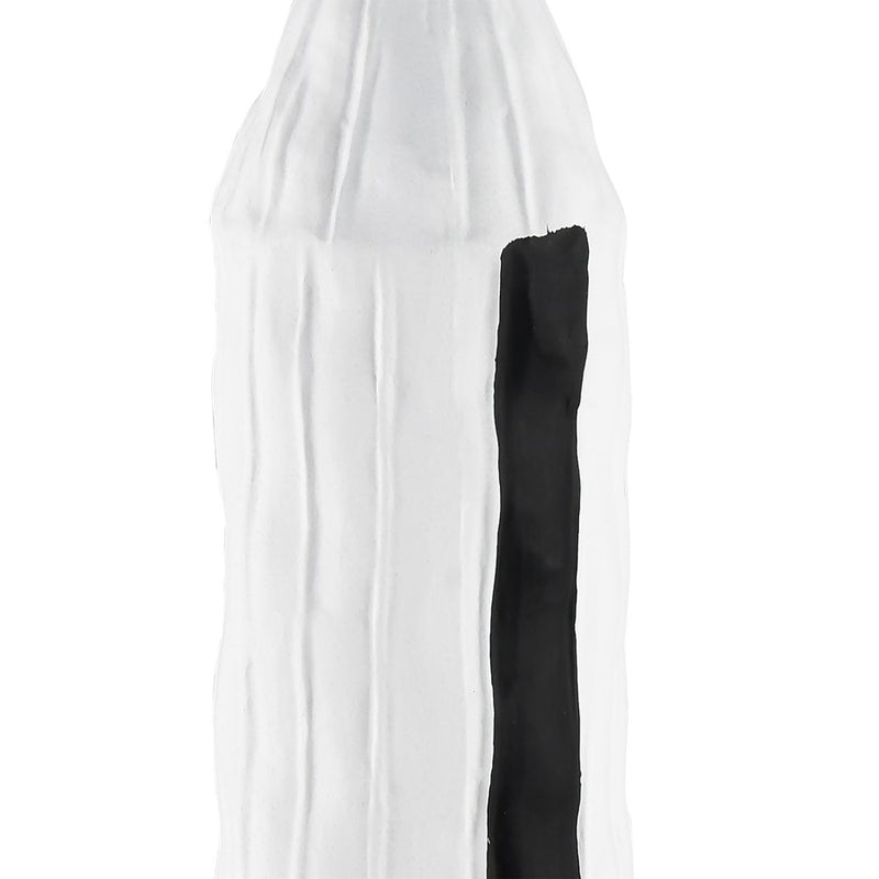 Atlas Lighting Carter Vase, Striped Black/White