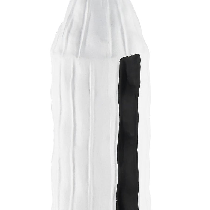 Atlas Lighting Carter Vase, Striped Black/White