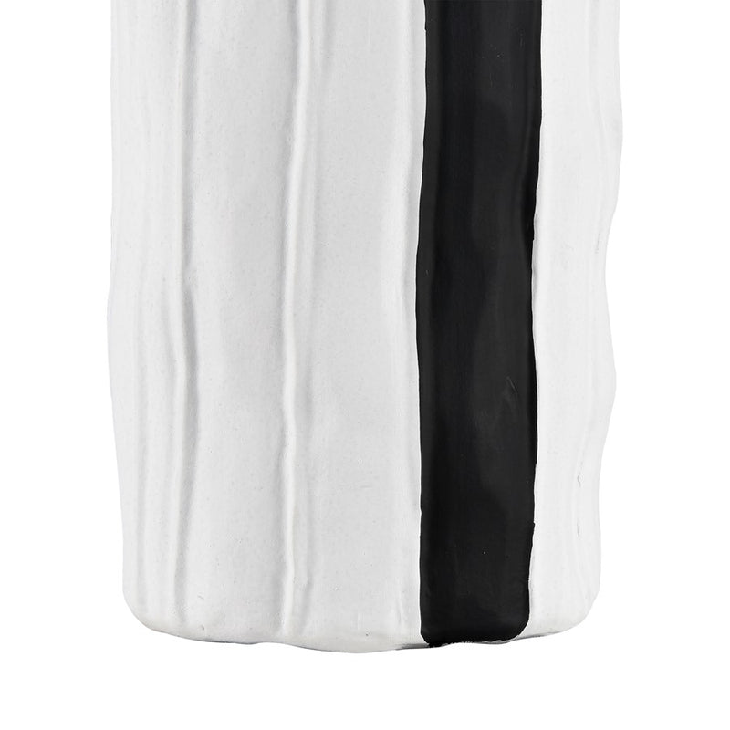 Atlas Lighting Carter Vase, Striped Black/White