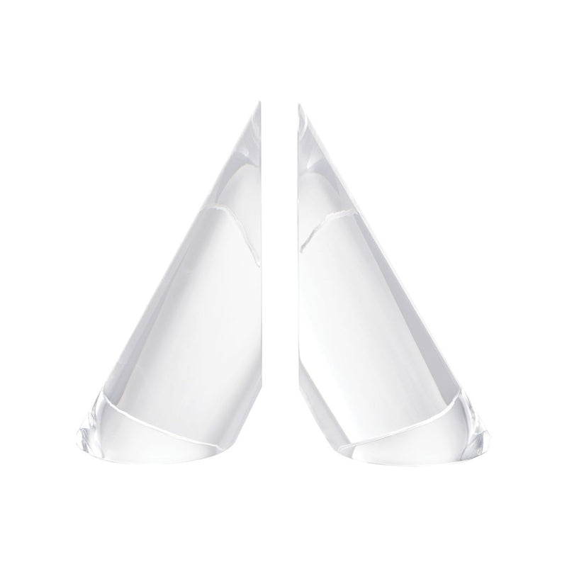 Atlas Lighting Chilling Bookends, Set of 2 | Clear Crystal | Modern Contemporary Decor for Shelves & Desks | 4 x 3 x 15 in | Model AC11175-01S