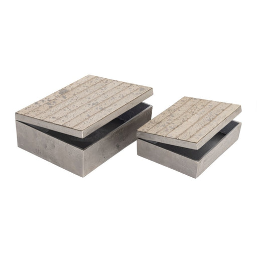 Atlas Lighting Chloe Box, Set of 2, Silver