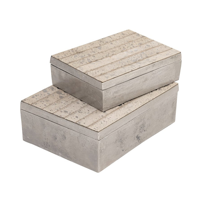 Atlas Lighting Chloe Box, Set of 2, Silver