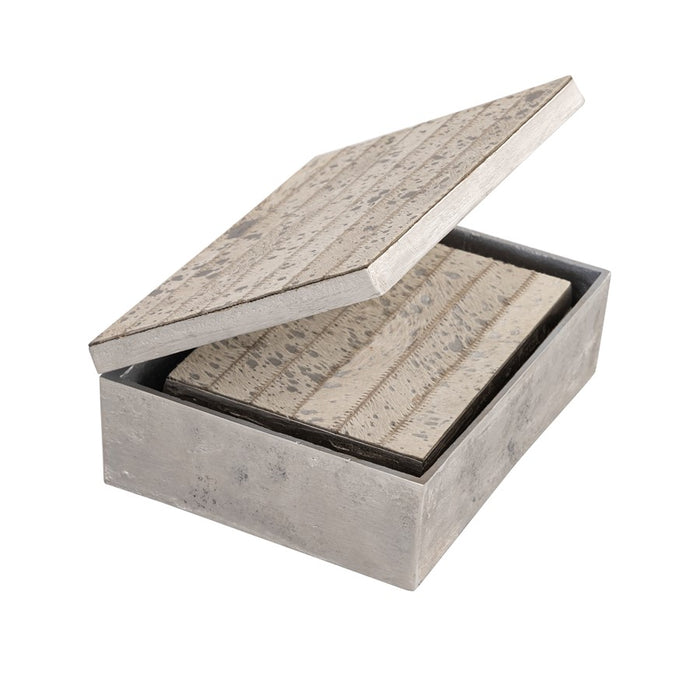 Atlas Lighting Chloe Box, Set of 2, Silver