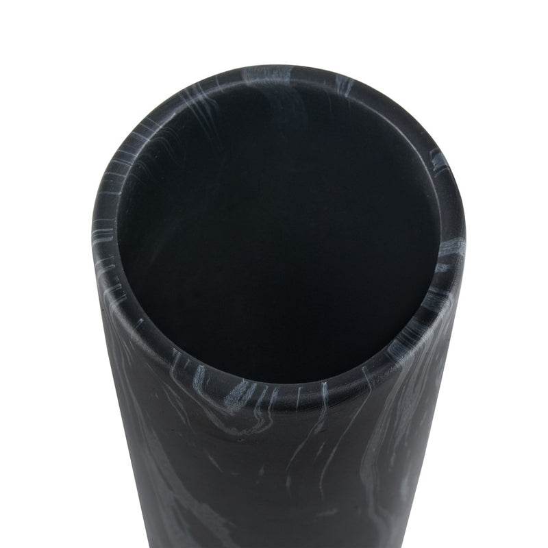 Atlas Lighting Clark 15in Matte Black Earthenware Vase | Modern Contemporary Decor | Living Room & Entryway Display | 3 x 3 x 15 in | Model AC11182-02
