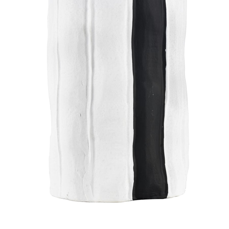 Atlas Lighting Clark Vase, Striped Black/White