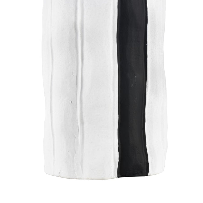 Atlas Lighting Clark Vase, Striped Black/White