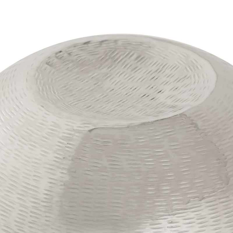 Atlas Lighting Cobia Large Vase | Transitional Satin Nickel Metal | Coffee Table & Console Decor | 10 x 10 x 8 in | Model AC11186-02