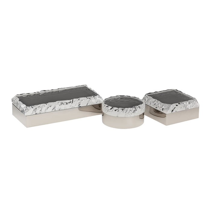 Atlas Lighting Cogar Box, Rectangular Polished Nickel