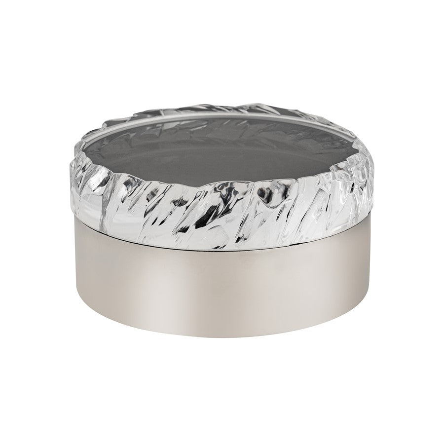 Atlas Lighting Cogar Box, Round Polished Nickel