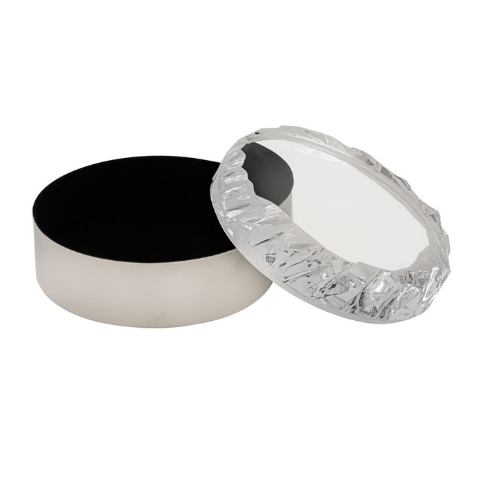 Atlas Lighting Cogar Box, Round Polished Nickel