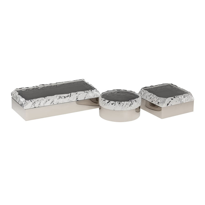 Atlas Lighting Cogar Box, Round Polished Nickel