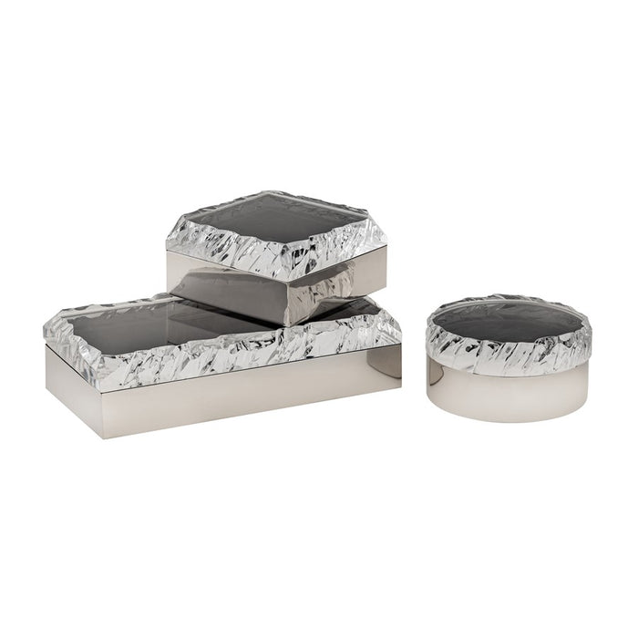 Atlas Lighting Cogar Box, Square Polished Nickel