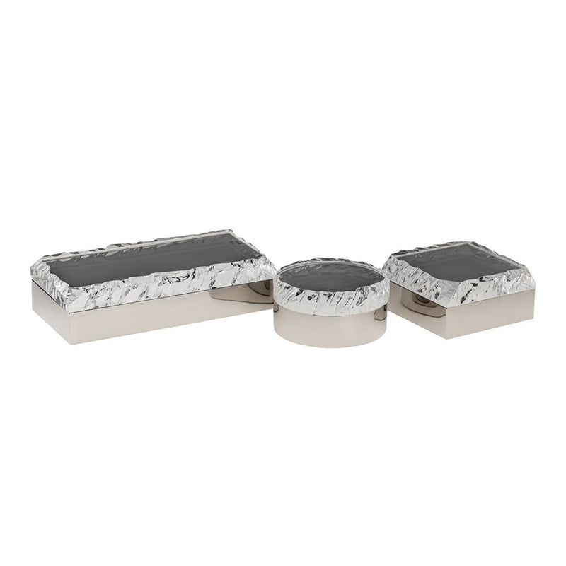 Atlas Lighting Cogar Box, Square Polished Nickel