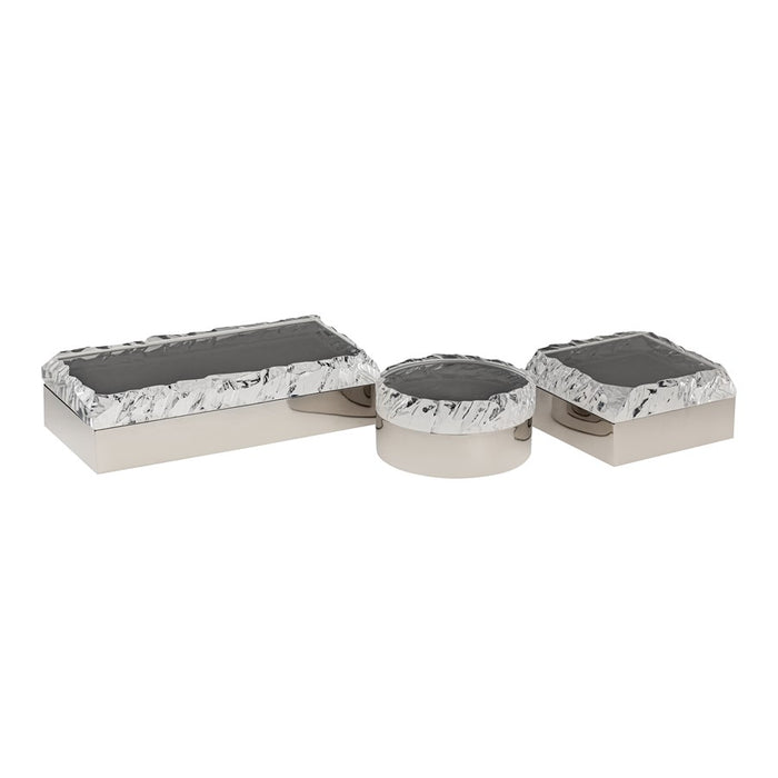 Atlas Lighting Cogar Box, Square Polished Nickel