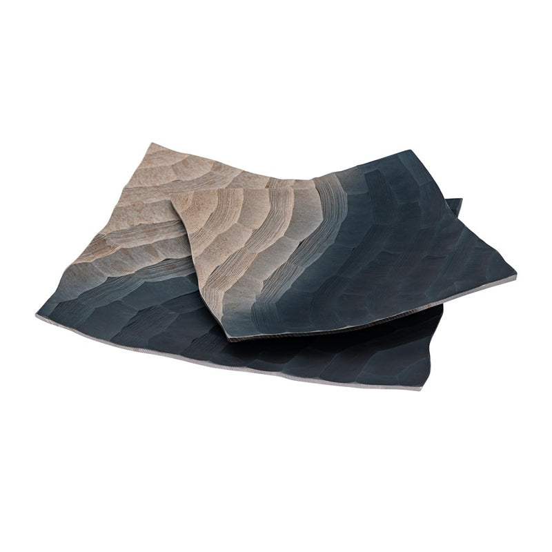Atlas Lighting Colin Tray Set of 2 | Bronze Ombre Metal Serving Trays | Coffee Table & Kitchen Counter Organizer | 15 x 15 x 2 in | Model AC11192-01S