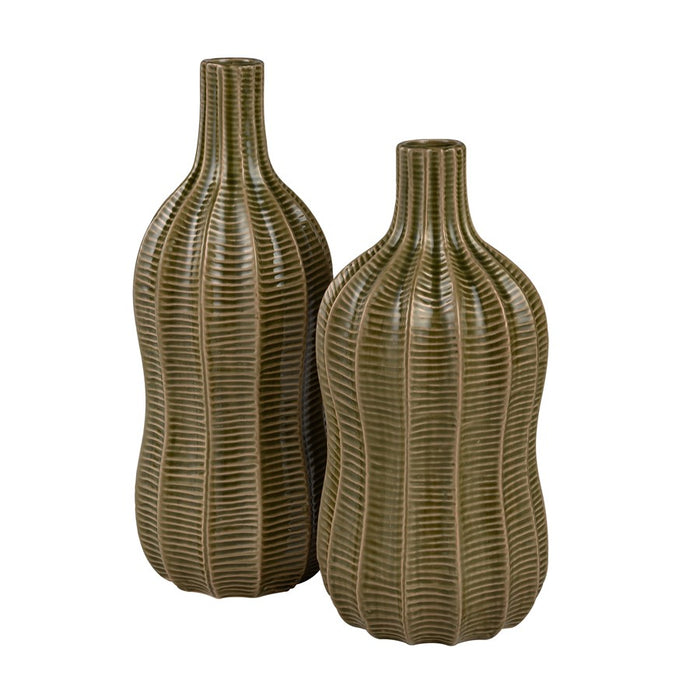 Atlas Lighting Collier Large Vase, Olive