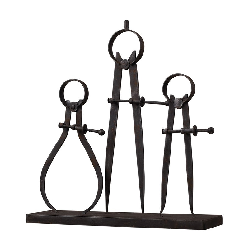 Atlas Lighting Compass/Caliper, Antique Black