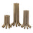 Atlas Lighting Contour Candleholder, Set of 3, Aged Brass