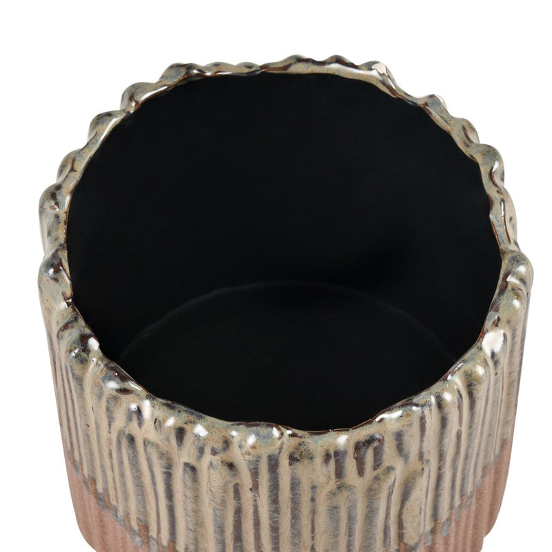 Atlas Lighting Cooper Candleholder | Champagne Gold Earthenware | Transitional Tabletop Decor | 6 x 6 x 5.25 in | Model AC11199-01