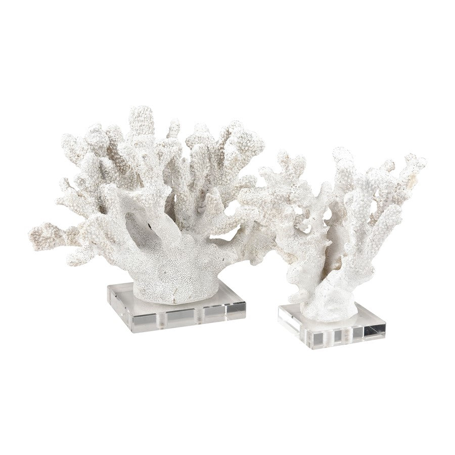 Atlas Lighting Coral Sculpture, Set of 2, White