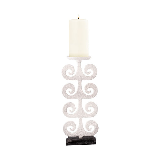 Atlas Lighting Curled Fern Candleholder, White