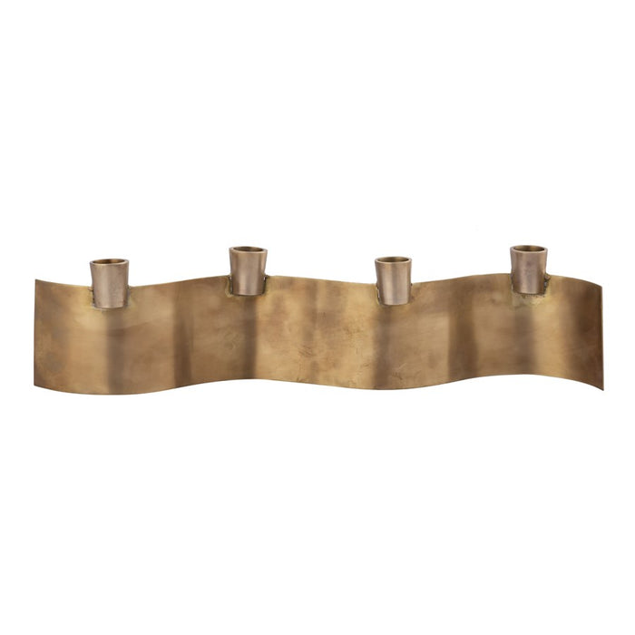 Atlas Lighting Curve Multi Candleholder, Aged Brass