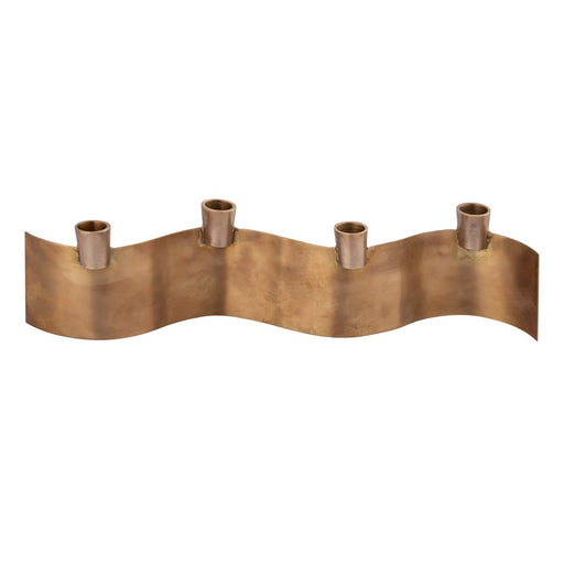 Atlas Lighting Curve Multi Candleholder, Aged Brass