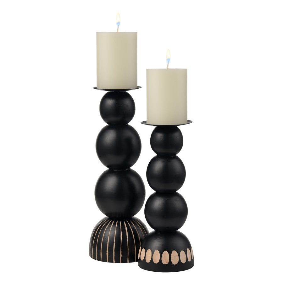 Atlas Lighting Dana Candleholder Set of 2, Black