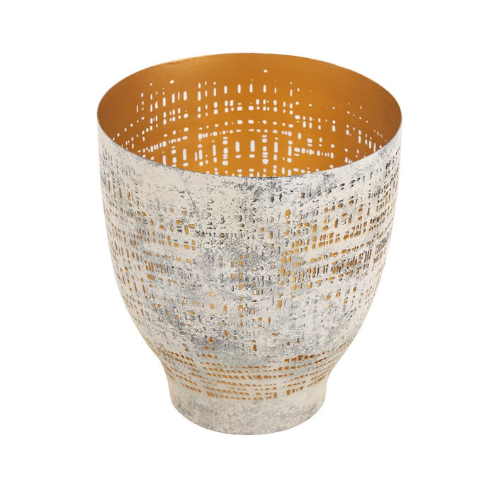 Atlas Lighting Delmont Large Candleholder, Whitewash