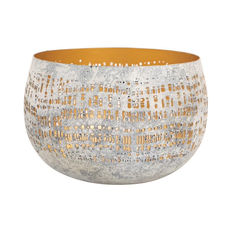 Atlas Lighting Delmont Small Candleholder, Whitewash