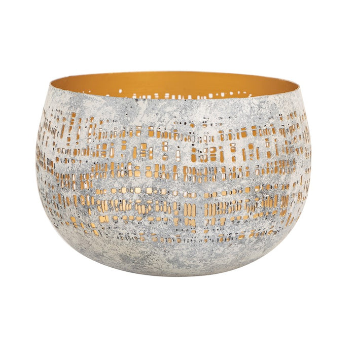 Atlas Lighting Delmont Small Candleholder, Whitewash