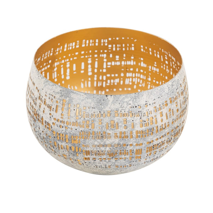 Atlas Lighting Delmont Small Candleholder, Whitewash