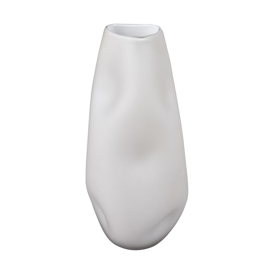 Atlas Lighting Dent Small Vase, White