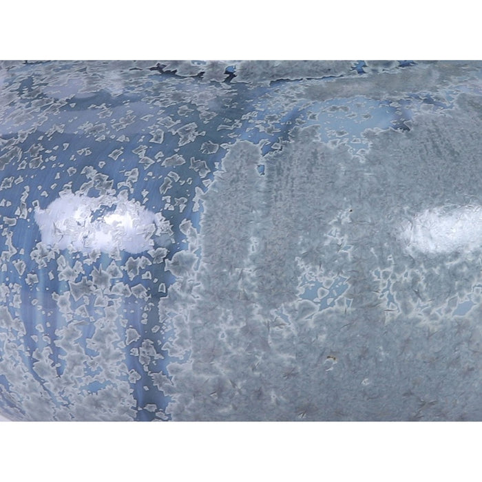 Atlas Lighting Derry Vase, Short, Blue Glazed