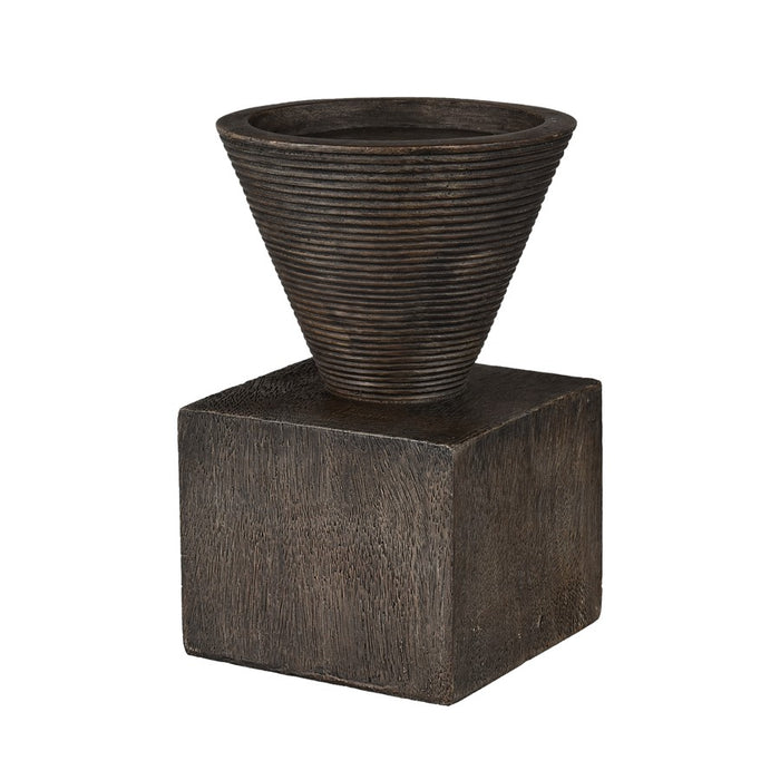 Atlas Lighting Disa Small Candleholder, Dark Brown