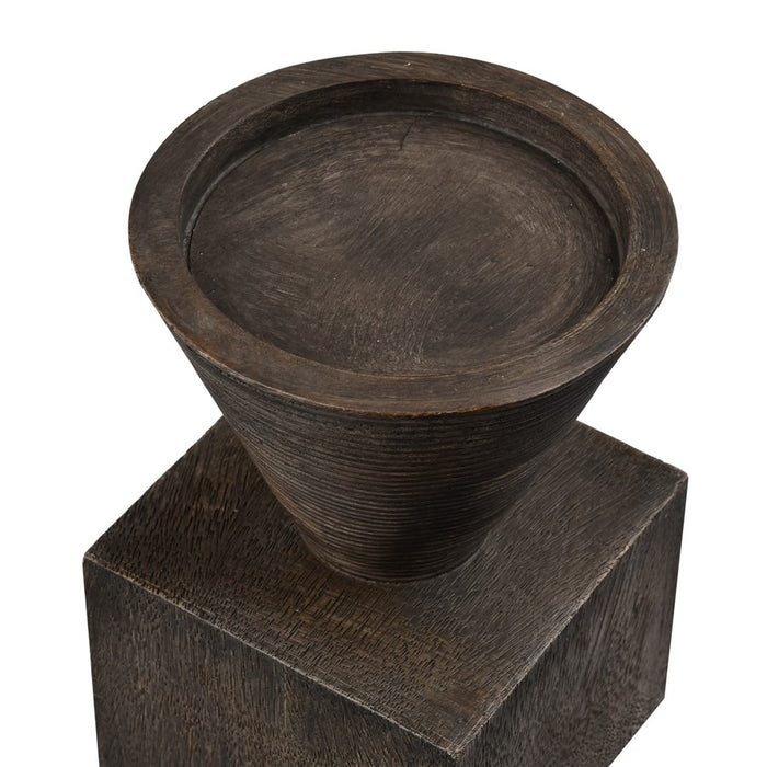 Atlas Lighting Disa Small Candleholder, Dark Brown