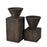 Atlas Lighting Disa Large Candleholder, Dark Brown