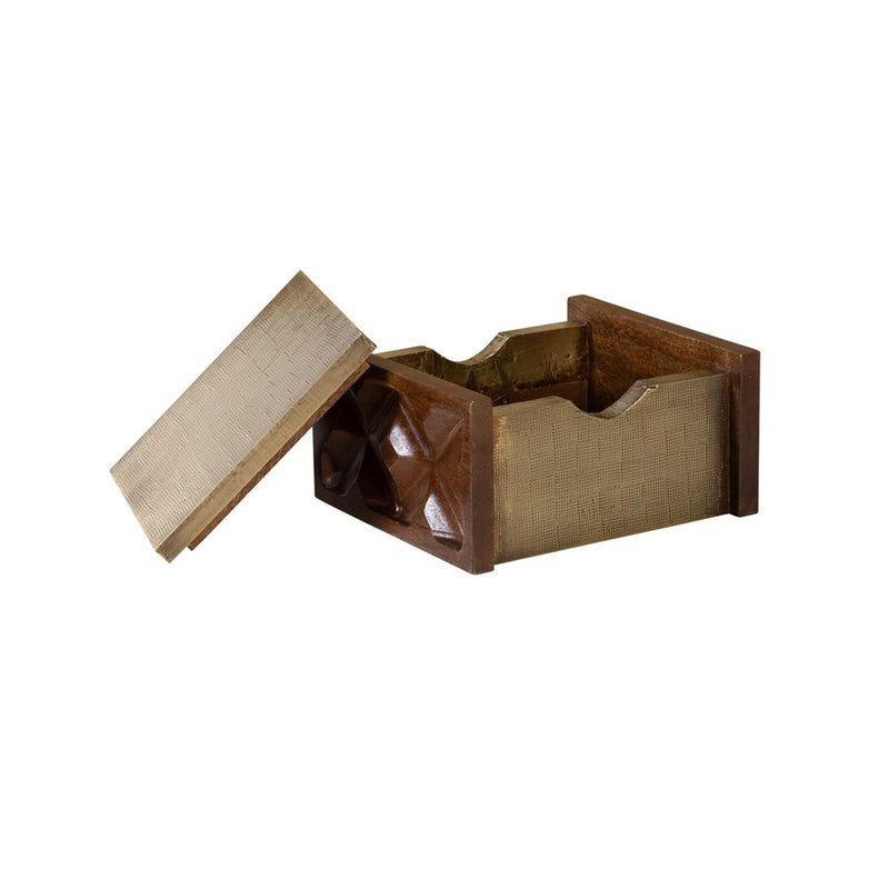 Atlas Lighting Dorsey Box, Small, Aged Brass