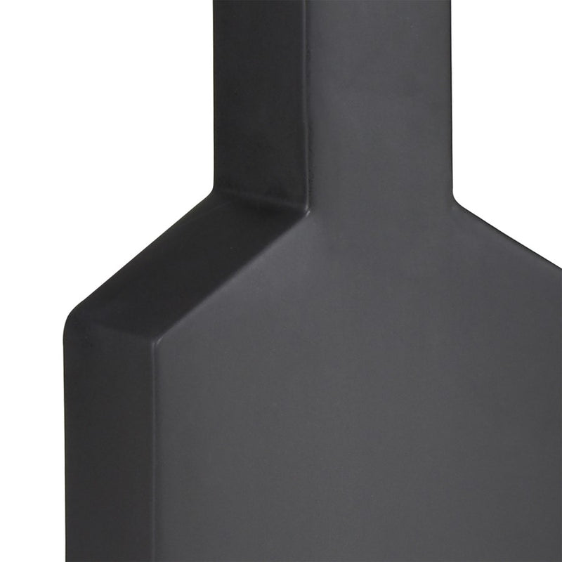 Atlas Lighting Drue Tall Vase | Matte Black Earthenware | Modern Sculptural Decor for Living Room & Entryway | Model AC11270-01