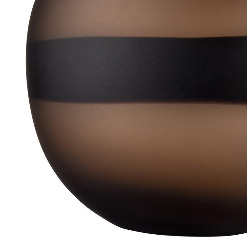 Atlas Lighting Dugan Short Vase | Tobacco Glass with Black Accent | Transitional Decor for Living Room & Dining Room | Model AC11271-01