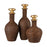 Atlas Lighting Duin Bottle, Set of 3, Brown